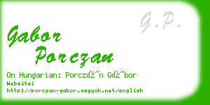 gabor porczan business card